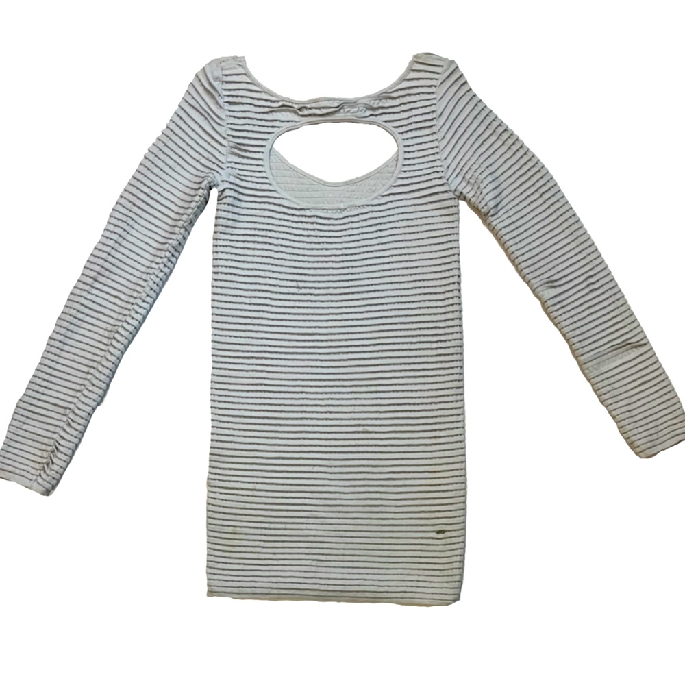 White bodycon ribbed dress slightly worn